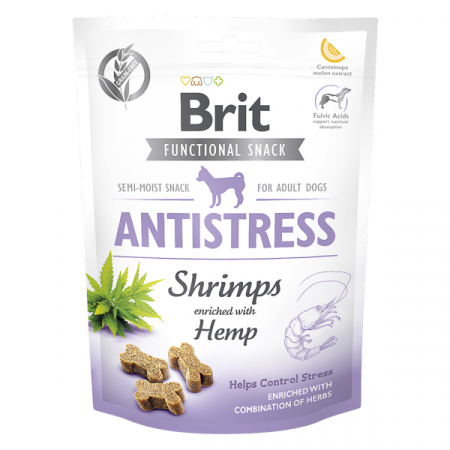 Recompense si Delicii pentru Caini - Brit Care Dog Snack Antistress Shrimps 150 Gr