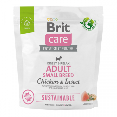 Brit Care - Brit Care Dog Sustainable Adult Small Breed cu Pui si Insecte