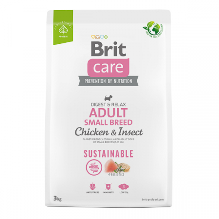 Brit Care - Brit Care Dog Sustainable Adult Small Breed cu Pui si Insecte