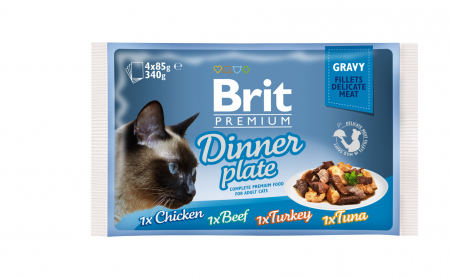 Brit Premium - Brit Premium Cat Adult Dinner Plate in Sos Multipack (4 x 85 g)