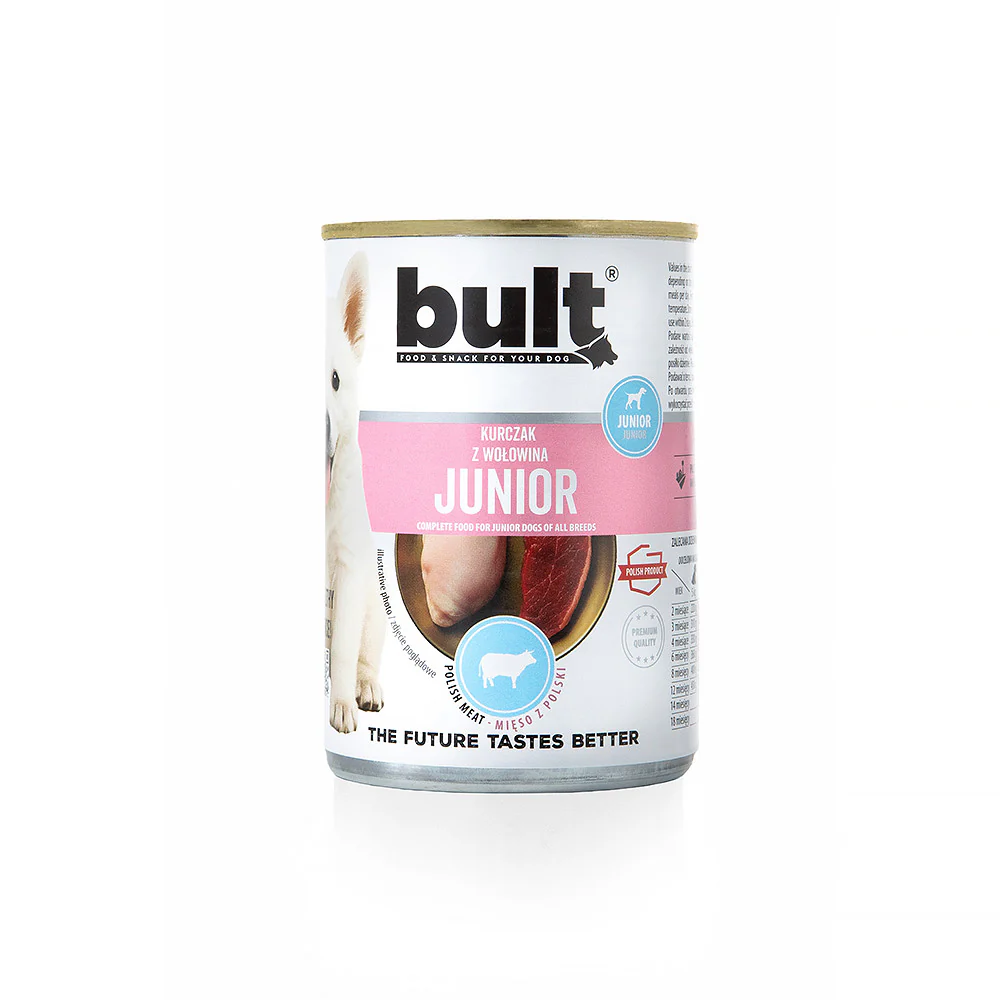 Bult - Bult Hrana Umeda cu Carne de Pui si Vita pentru Caini Juniori
