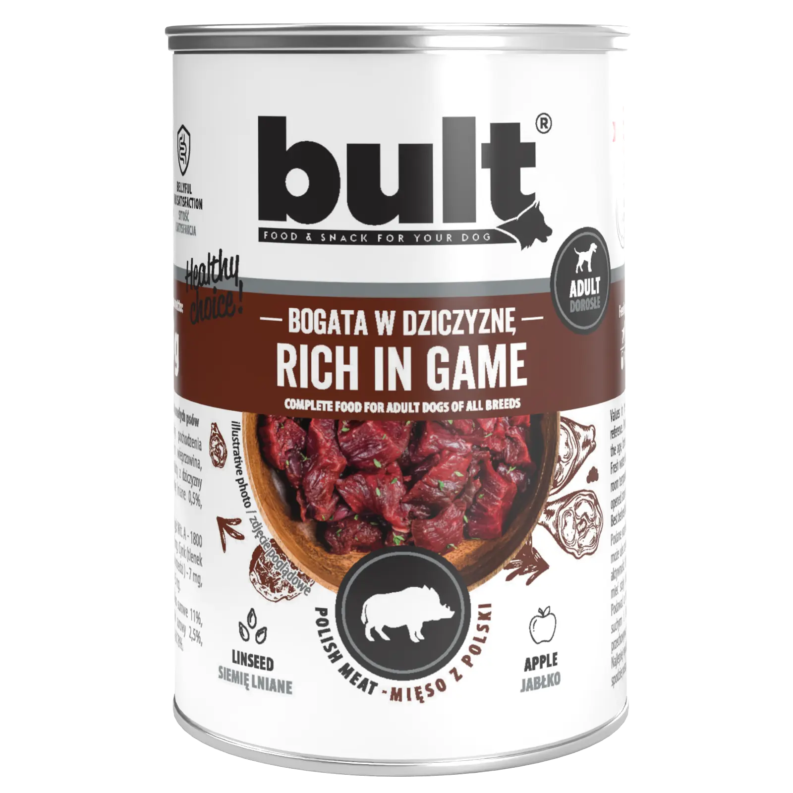 Bult - Bult Hrana Umeda cu Carne de Vanat pentru Caini