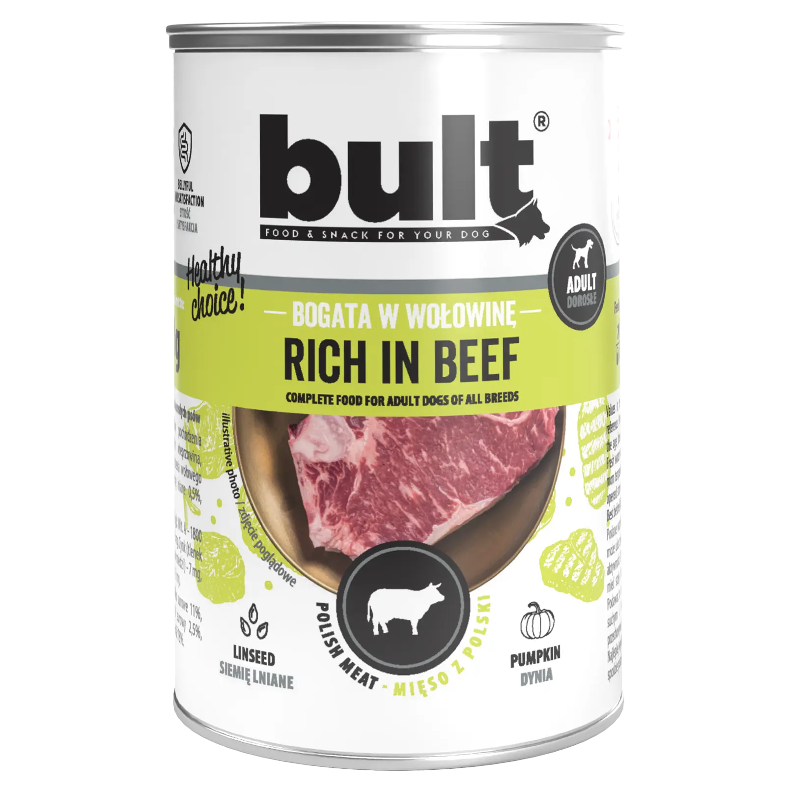Bult - Bult Hrana Umeda cu Carne de Vita pentru Caini