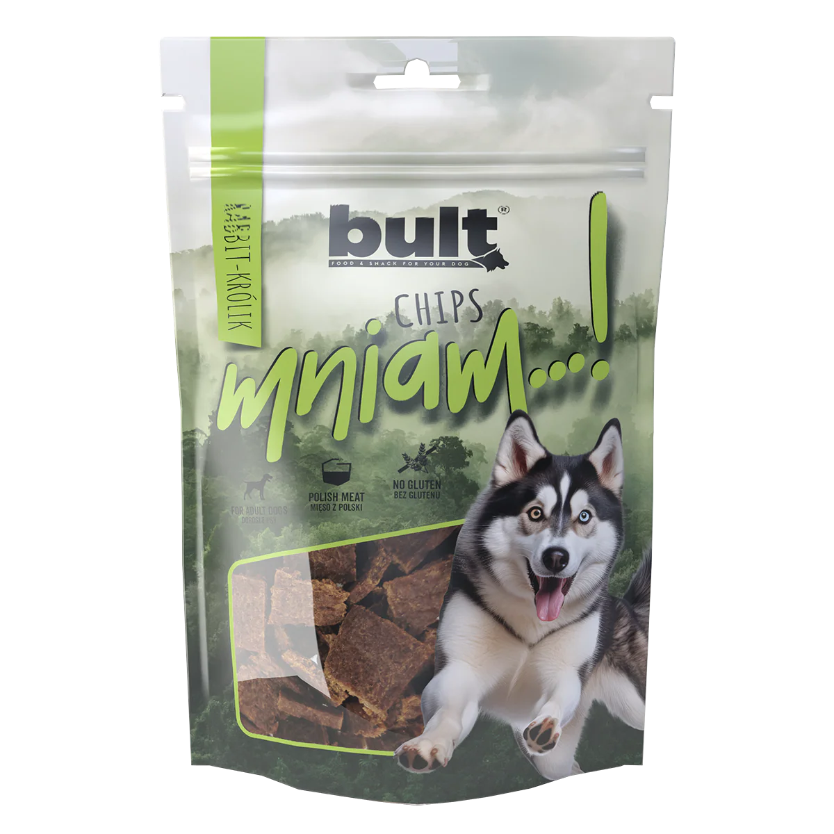 Recompense si Delicii pentru Caini - Bult Recompense Chips cu Iepure si Vita 100 Gr