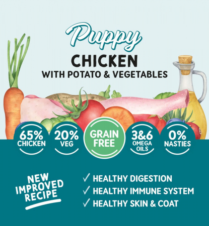 Caserola Naturo Puppy cu Carne de Pui, Orez si Legume 400g [2]
