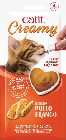 Recompense si Delicii pentru Pisici - Catit Creamy Recompense Cremoase cu Pui 4x10 Gr