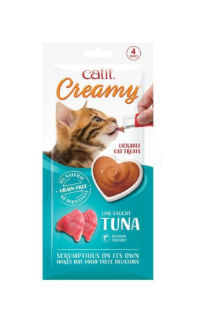 Recompense si Delicii pentru Pisici - Catit Creamy Recompense Cremoase cu Ton 4x10 Gr