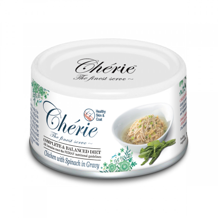 Cherie - Cherie Adult Skin and Coat Cat Pui cu Spanac in Sos