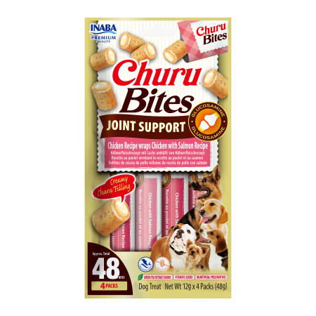 Recompense si Delicii pentru Caini - Churu Bites Joint Support Recompense cu Pui si Somon pentru Caini