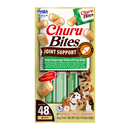 Recompense si Delicii pentru Caini - Churu Bites Joint Support Recompense cu Pui si Ton pentru Caini