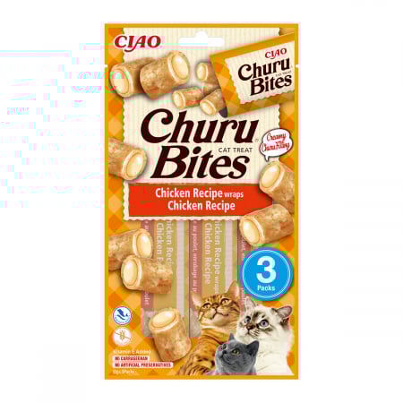 Recompense si Delicii pentru Pisici - Churu Bites Recompense pentru Pisici cu Pui