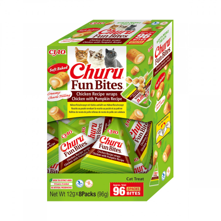 Recompense si Delicii pentru Pisici - Churu Cat Fun Bites Reteta cu Pui si Dovleac