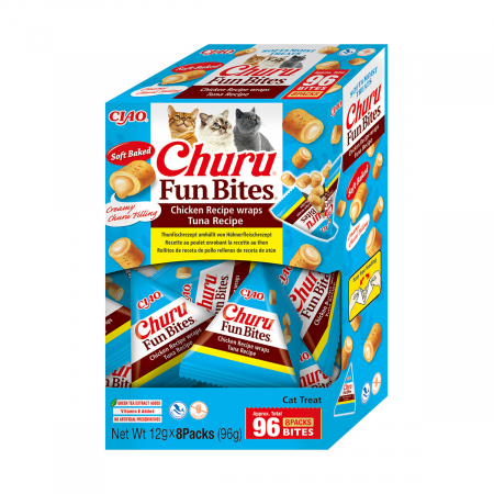 Recompense si Delicii pentru Pisici - Churu Cat Fun Bites Reteta cu Pui si Ton