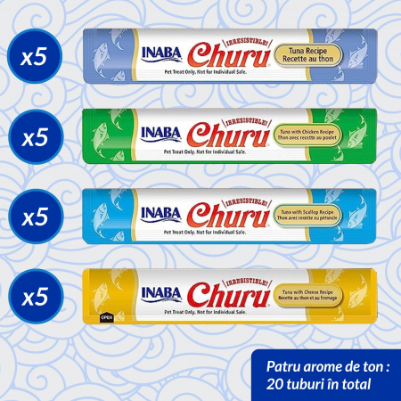 Churu Cat Varieties Recompense Cremoase cu Ton 20 buc [1]