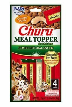 Recompense si Delicii pentru Caini - Churu Meal Topper Recompense Cremoase pentru Caini Reteta cu Pui si Vita 4 buc