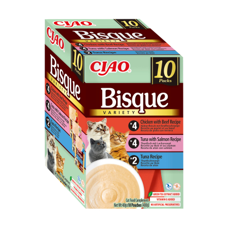 Ciao Churu Bisque Variety cu Ton, Pui si Vita, Ton si Somon 10 Buc [2]