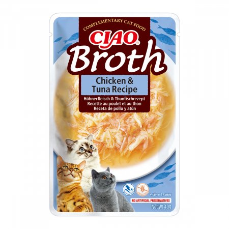 Recompense si Delicii pentru Pisici - Ciao Churu Broth pentru Pisici cu Pui si Ton