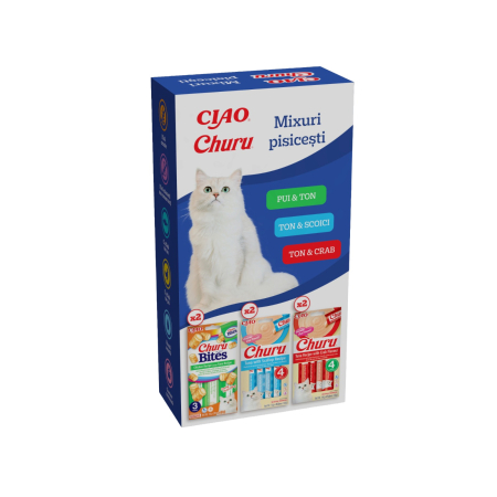 Hrana Umeda Pisici - Ciao Churu Mixuri Pisicesti Churu Bites si Churu Creamy 6 Buc