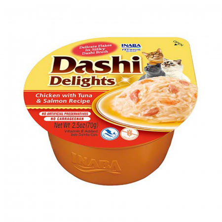 Recompense si Delicii pentru Pisici - Ciao Dashi pentru pisici cu Pui, Ton si Somon