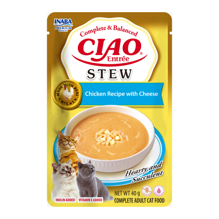 Recompense si Delicii pentru Pisici - Ciao Entree Stew Reteta cu  Pui si Branza 40 Gr