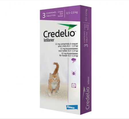 Antiparazitare - Credelio Antiparazitar Extern pentru pisici 1 Tableta (0.5-2 Kg) 12 Mg