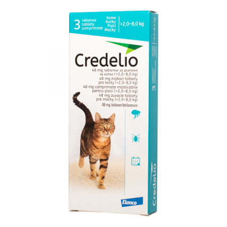 Antiparazitare - Credelio Antiparazitar Extern pentru pisici 3 Tablete
