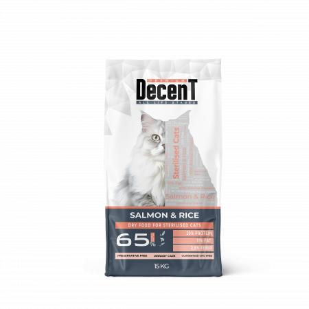 Decent - DecenT Adult Cat Sterilised Urinary Care cu Somon si Orez