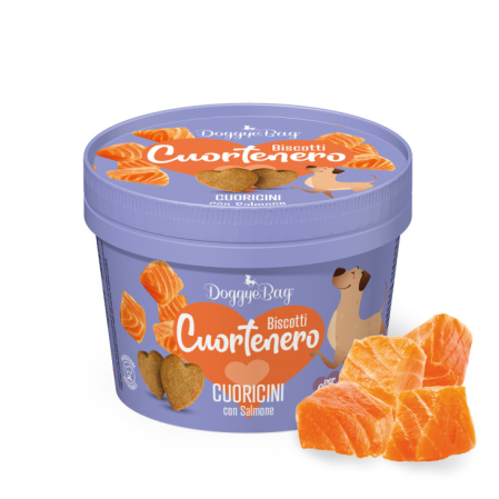 Caini - Doggyebag Cuortenero Cuoricini Biscuiti Artizanali cu Somon 150 Gr