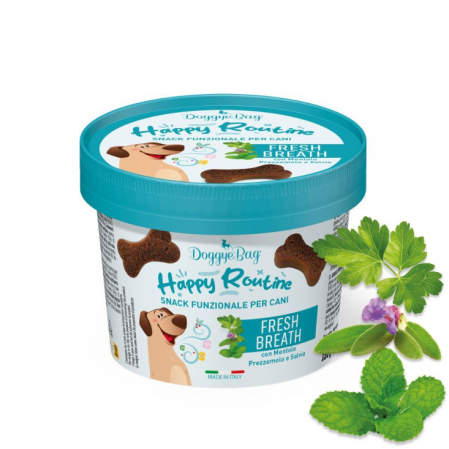 Recompense si Delicii pentru Caini - Doggyebag Happy Routine Fresh Breath Biscuiti Artizanali pentru Caini 150 Gr
