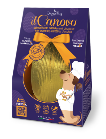 Recompense si Delicii pentru Caini - Doggyebag Il Canovo Ou de Paste fara Cacao creat Special pentru Caini 60 Gr
