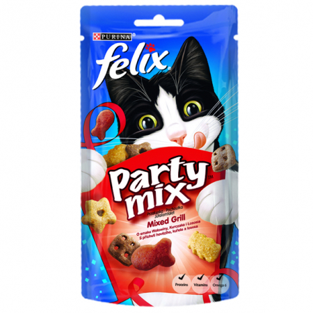 Recompense si Delicii pentru Pisici - Felix Recompense Party Mix Mixed Grill pentru Pisici