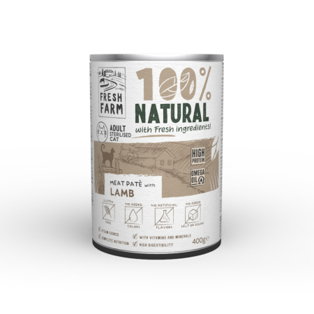 Fresh Farm - Fresh Farm Sterilised Cat Smooth Pate cu Miel 400 Gr