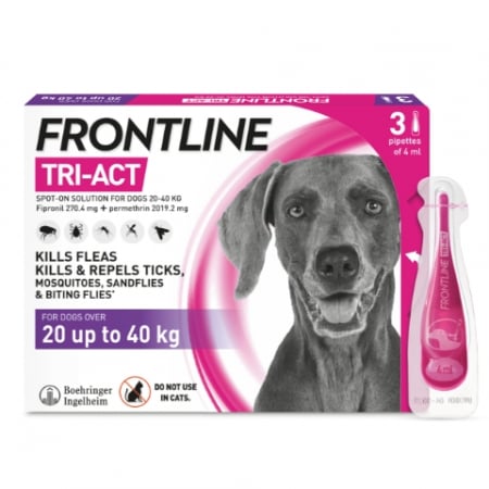 Antiparazitare - Frontline Tri-Act Pipete Antiparazitare Caine 3 Pipete