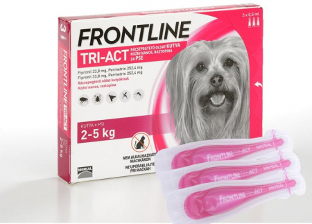 Farmacie - Frontline Tri-Act Pipete Antiparazitare Caine 3 Pipete