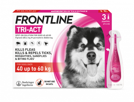 Farmacie - Frontline Tri-Act Pipete Antiparazitare Caine 3 Pipete