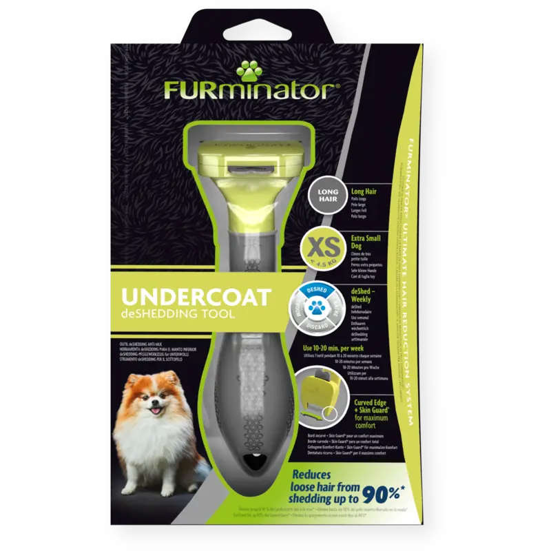 Articole Periaj si Descalcit - Furminator pentru Caini de Talie Foarte Mica cu Par Lung XS