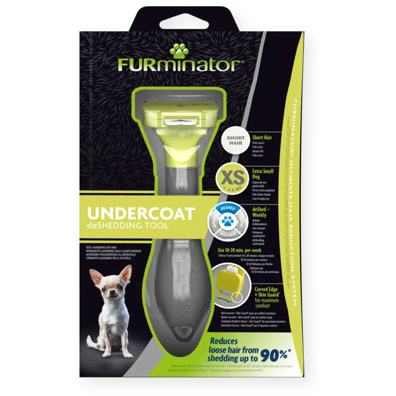 Articole Periaj si Descalcit - Furminator pentru Caini de Talie Foarte Mica cu Par Scurt XS