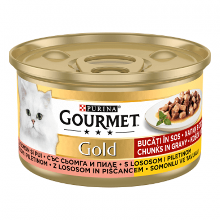 Gourmet - Gourmet Gold Double Pleasure Pui si Somon in Sos