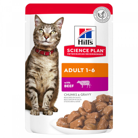 Pisici - Hill's Science Feline Adult Beef Pouch