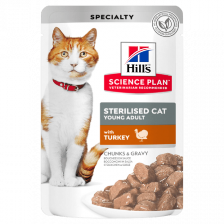 Hill's Science Feline Young Adult Sterilised with Turkey Pouch [0]