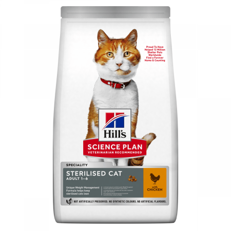 Pisici - Hills SP Feline Adult Sterilised cu Pui