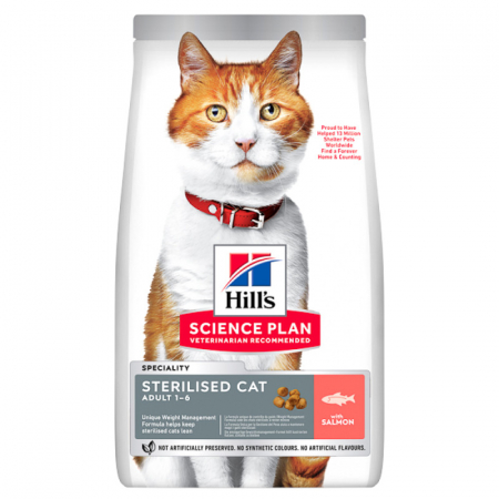 Pisici - Hills SP Feline Adult Sterilised cu Somon