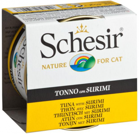Schesir Pisica Adult Ton si Surimi Conserva [1]