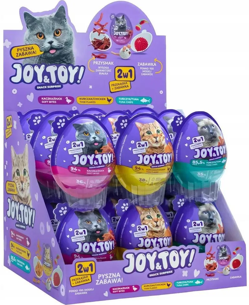 Jucarii Pisici - Joy&Toy Ou Surpriza cu Jucarie si Recompense pentru Pisici