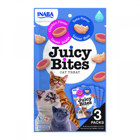 Recompense si Delicii pentru Pisici - Juicy Bites Recompense pentru Pisici cu Ton si Pui
