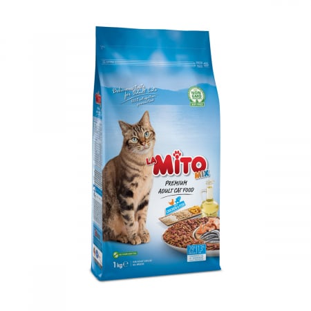 Hrana Uscata Pisici - LaMito Hrana pentru Pisici Adulte Mix cu Pui si Peste