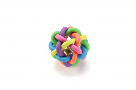 Jucarii Caini - Leopet  Minge TPR Impletita 7.5 Cm