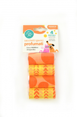 Igiena Casei - Leopet Pungi Igienice Parfumate Portocala Set 4 role