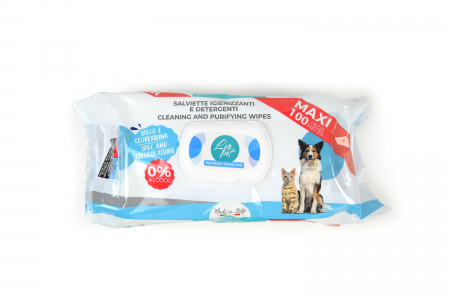 Igiena Blana si Piele - Leopet Servetele Umede Clorhexidina pentru Animale de Companie 100 Buc