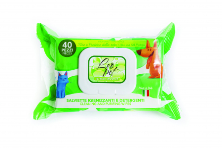 Igiena Blana si Piele - Leopet Servetele Umede cu Aloe Vera si Matase pentru Animale de Companie